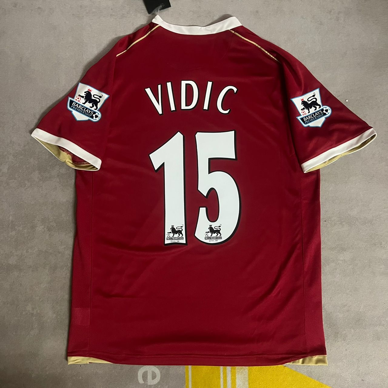 Nemanja Vidic Manchester United Kids 2006/07 Red Kit Football Jersey