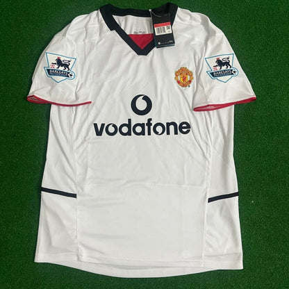 Manchester United 2002/2003 White Retro Football Jersey