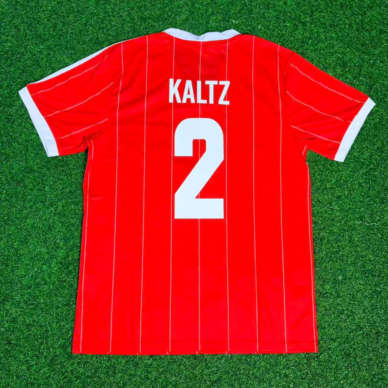 Manfred Kaltz Hamburger SV 1982-1983 Red Retro Fußballtrikot Jersey