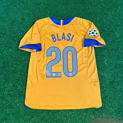 Manuele Blasi #20 Juventus 2005-2006 Yellow Third Retro Football Jersey Paradise Edition