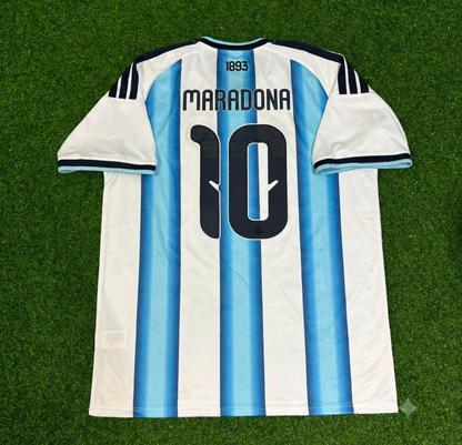 Diego Armando Maradona Argentina Retro Home White Football Jersey