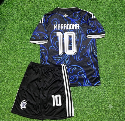 Diego Armando Maradona Argentina Retro Kids Football Jersey Kit