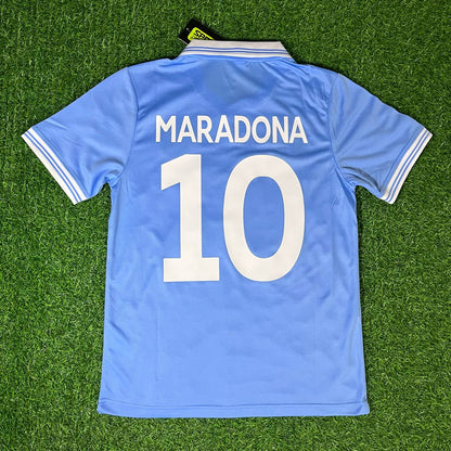 Diego Armando Maradona 10 - Napoli 1986 1987 Retro Fußballtrikot-Set