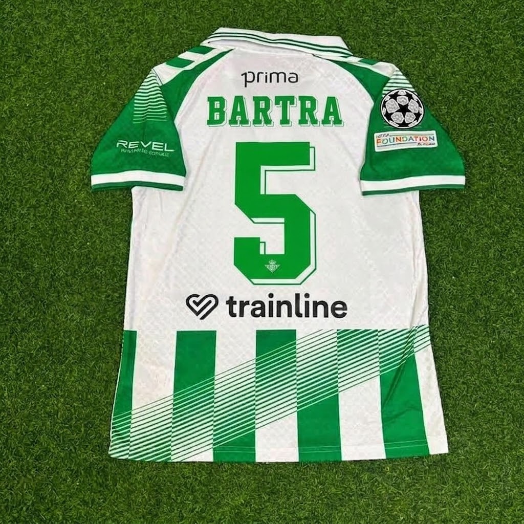 Real Betis 2027 Marc Bartra #5 Home Green White Football Jersey