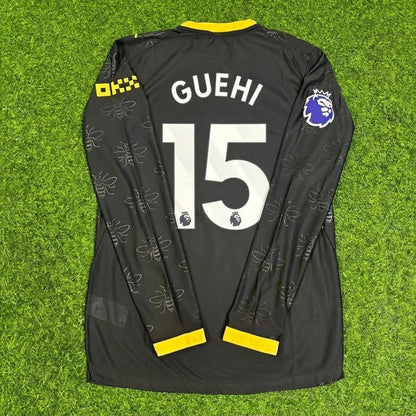 Marc Guehi #15 Manchester City 2026-2027 Away Black Long Sleeve Football Jersey