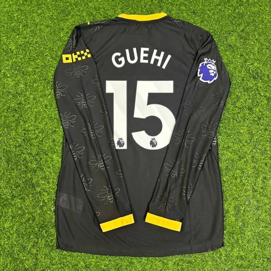 Marc Guehi #15 Manchester City 2026-2027 Away Black Long Sleeve Football Jersey