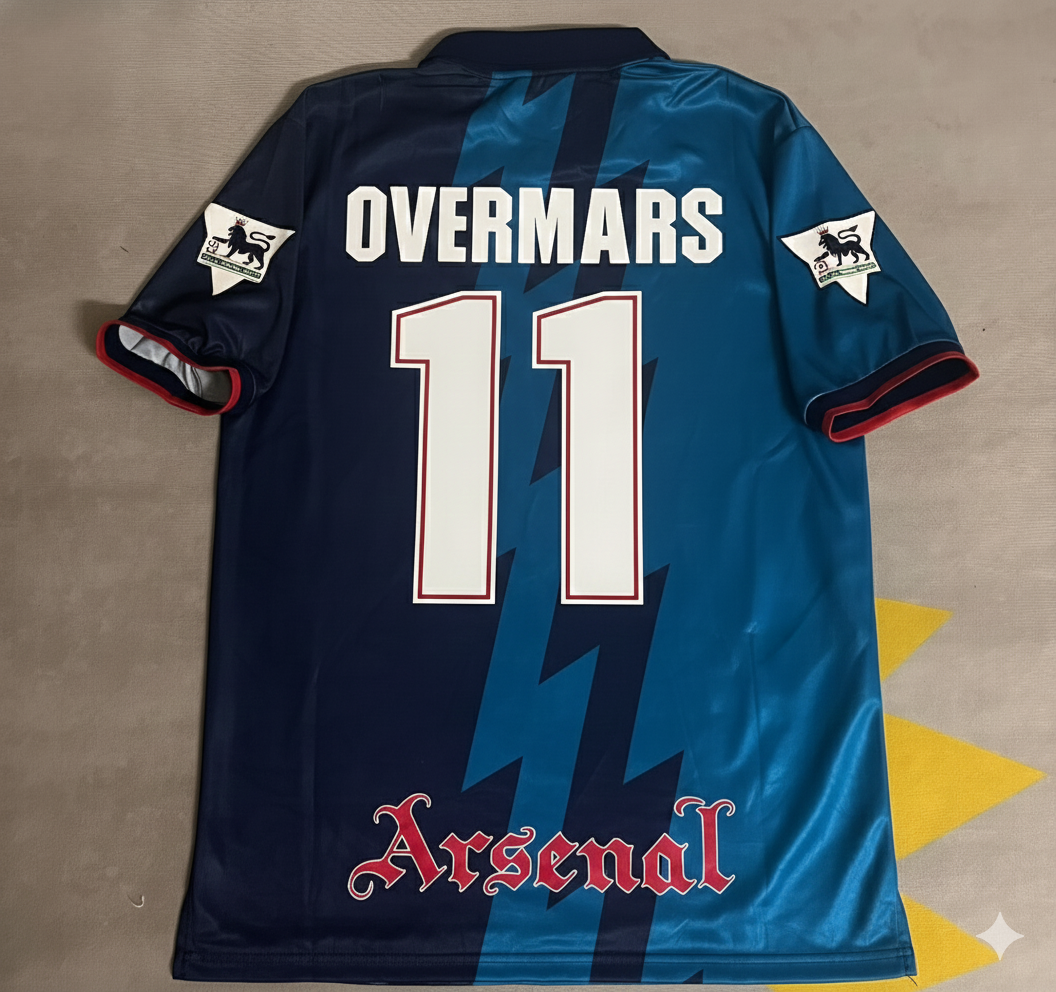 Marc Overmars Arsenal Retro 1998 Season Retro Football Jersey