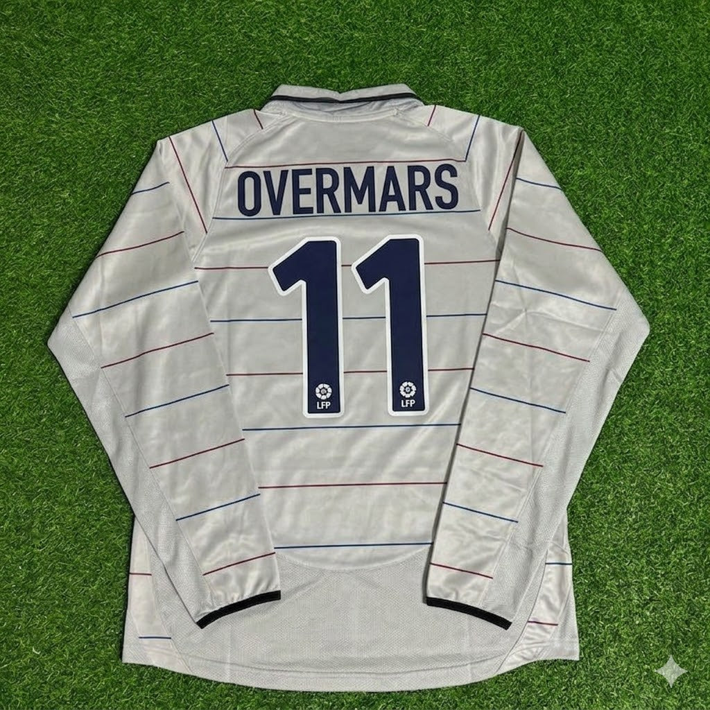 Marc Overmars #11 Barcelona 2003 2004 Away Long Sleeve Retro Football Jersey Collection
