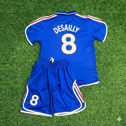 France EURO 2000 Marcel Desailly 8- 2002 Retro Kids Football Jersey
