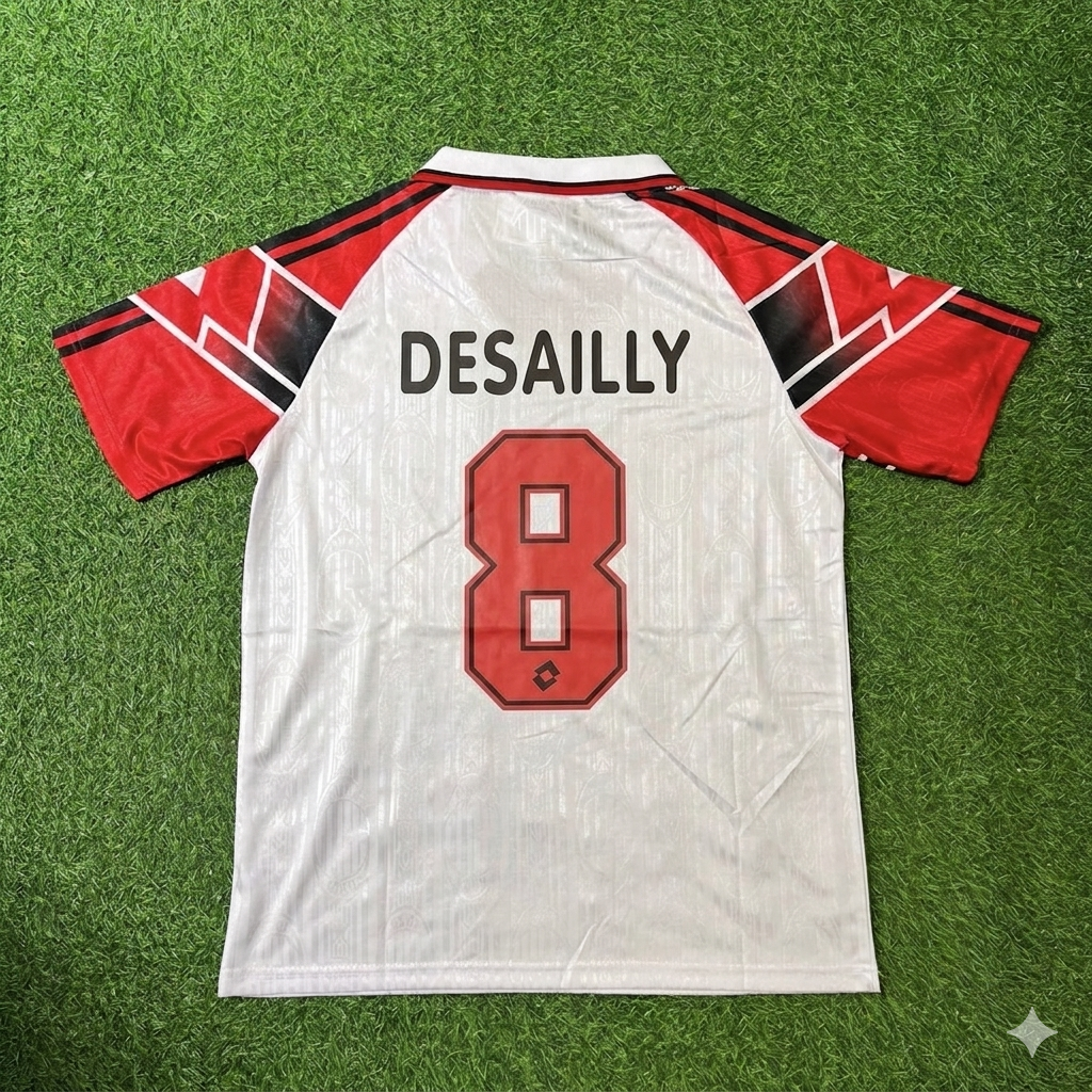 Marcel Desailly #8 AC Milan 1997 Away Retro Football Jersey Kit