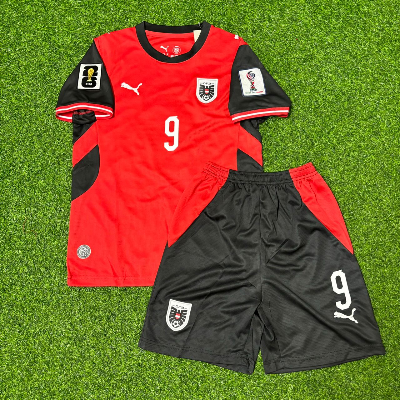 Austria 2026 Marcel Sabitzer #9 Kids New Season Soccer Kit Football Jersey