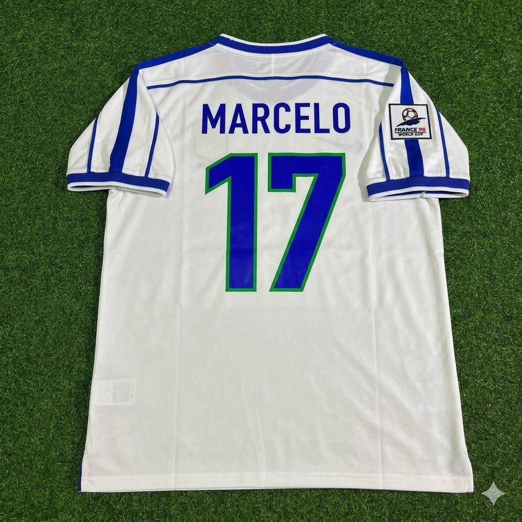 Brazil World Cup 1998 Marcelo #17 Retro Football Jersey