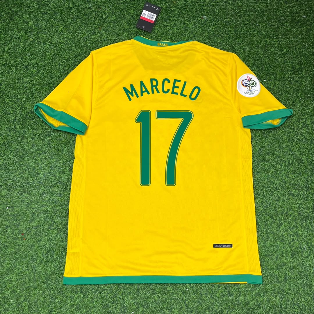 Brazil World Cup 2006 Marcelo #17 Football Jersey
