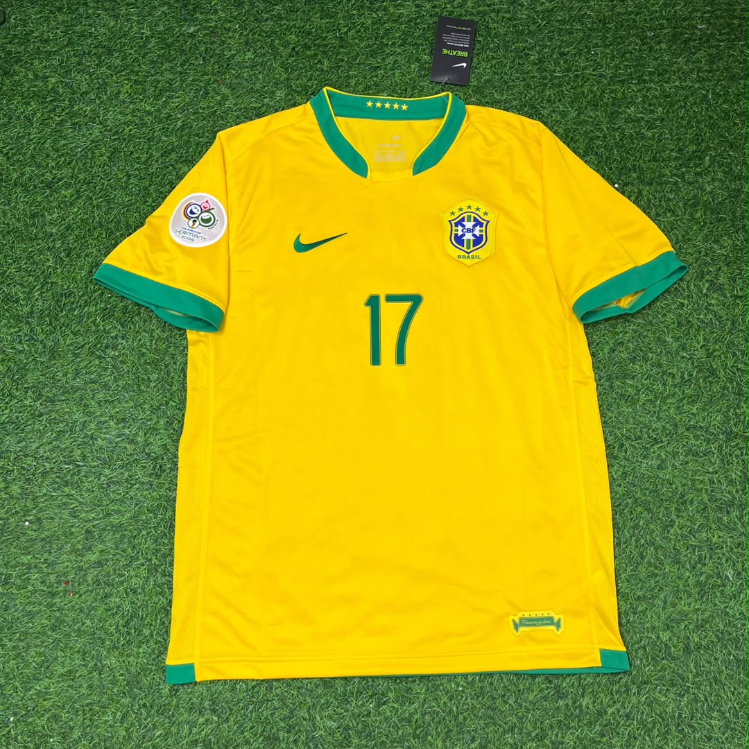 Brazil World Cup 2006 Marcelo #17 Football Jersey