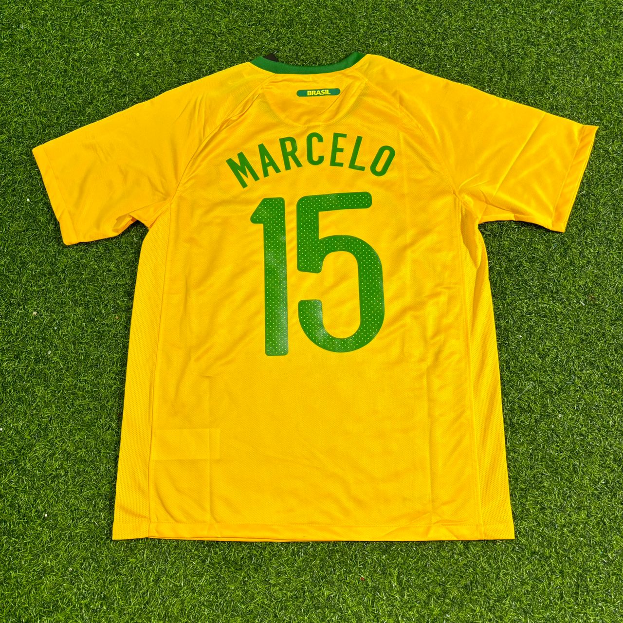 Brazil World Cup 2010 Marcelo Retro Yellow Football Jersey