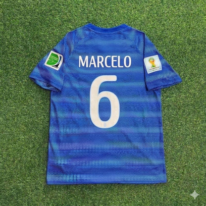 Marcelo 6- 2014 World Cup Retro Blue Football Jersey