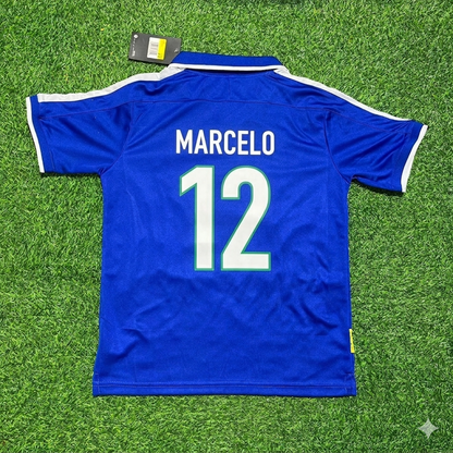 Marcelo Brazil Blue Retro Football Jersey Kit