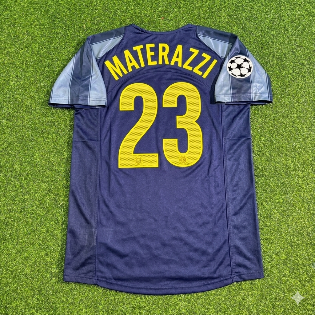 Marco Materazzi #23 Inter Milan 2004/05 Retro Football Jersey Kit
