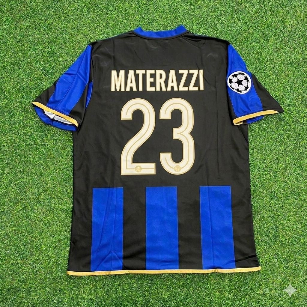 Marco Materazzi #23 Inter Milan 2008/09 Retro Football Jersey Kit
