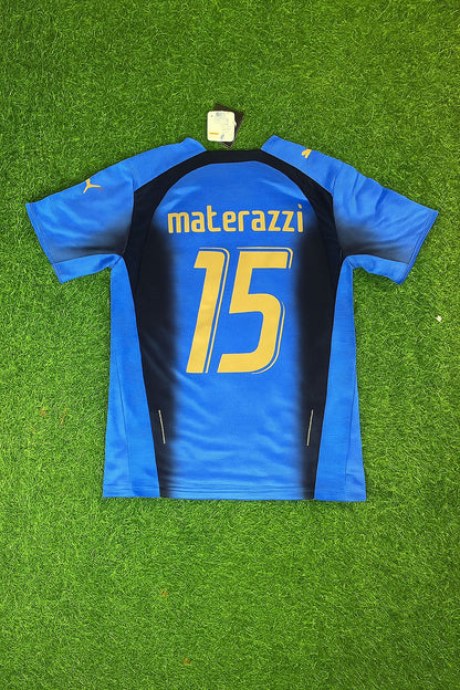 Marco Materazzi - Italy 2006 World Cup Final Retro Football Jersey Kit