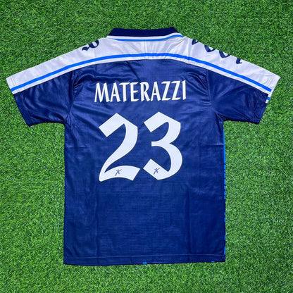 Marco Materazzi Perugia 1994-1995 Retro Blue Football Jersey Kit