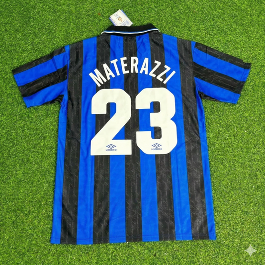 Marco Materazzi Inter Home Retro Football Jersey Kit
