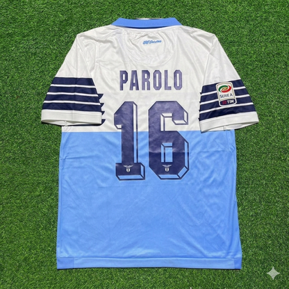 Marco Parolo #16 Lazio White Blue Retro Home Football Jersey Kit