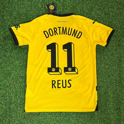 Marco Reus 11 - Dortmund 23/24 Bundesliga Retro Football Jersey Kit