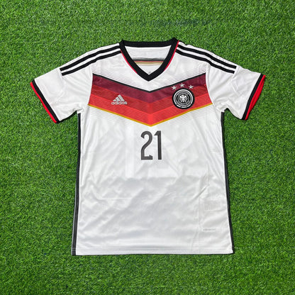 Germany World Cup 2014 Marco Reus - Deutschland White Retro Football Jersey Kit
