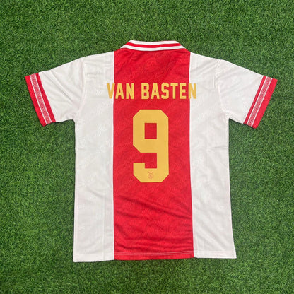 Marco van Basten Ajax Retro Golden Printing Football Jersey