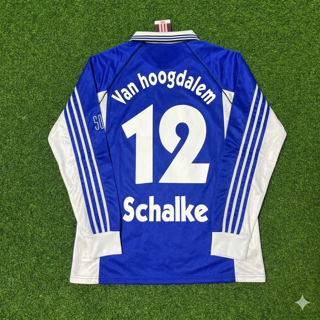 Marco van Hoogdalem #12 Schalke 04 1998-2000 Langarm Retro Fussballtrikot Jersey