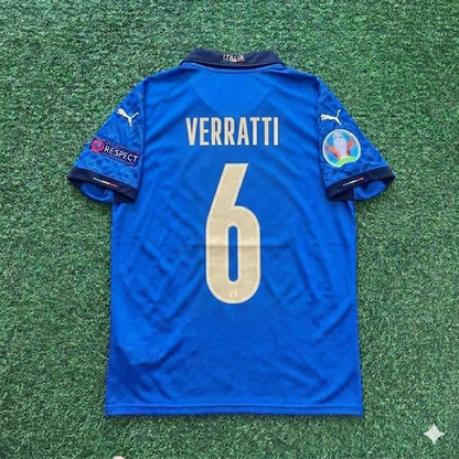Italy EURO 2020 Marco Verratti #6 Final Retro Football Jersey