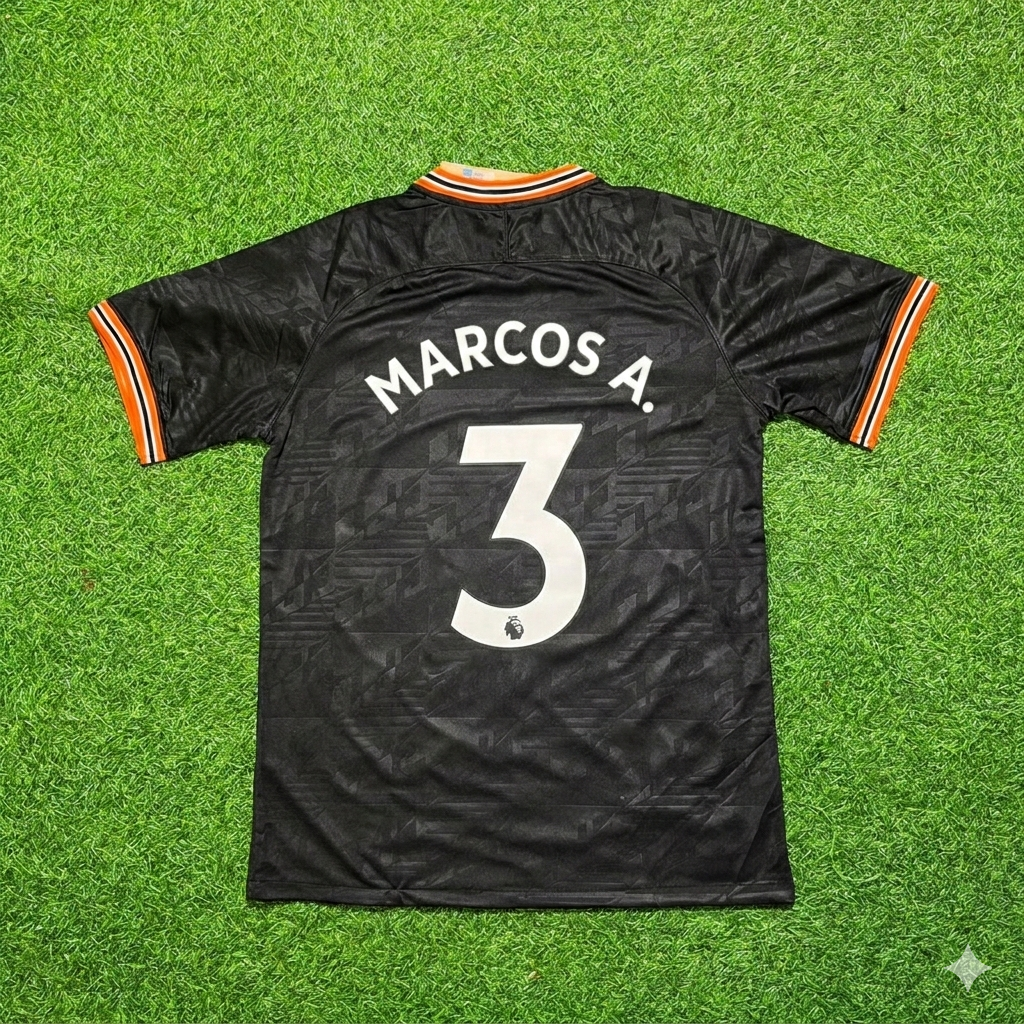 Marcos Alonso 3- Chelsea 2019/2020 Away Black Retro Football Jersey Collection