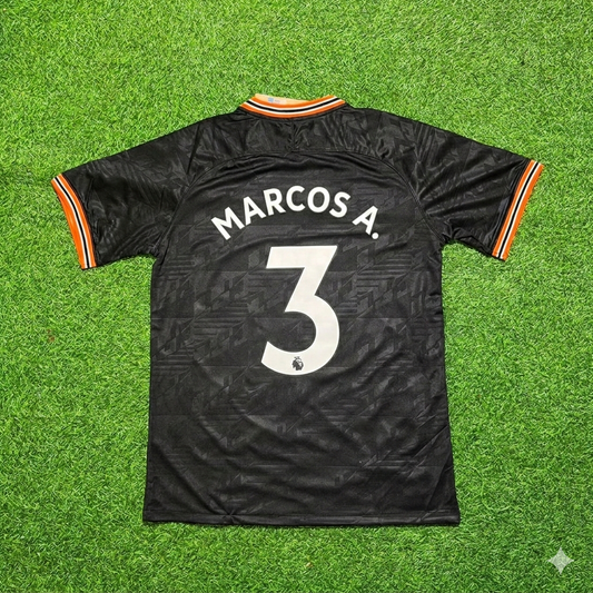 Marcos Alonso 3- Chelsea 2019/2020 Away Black Retro Football Jersey Collection