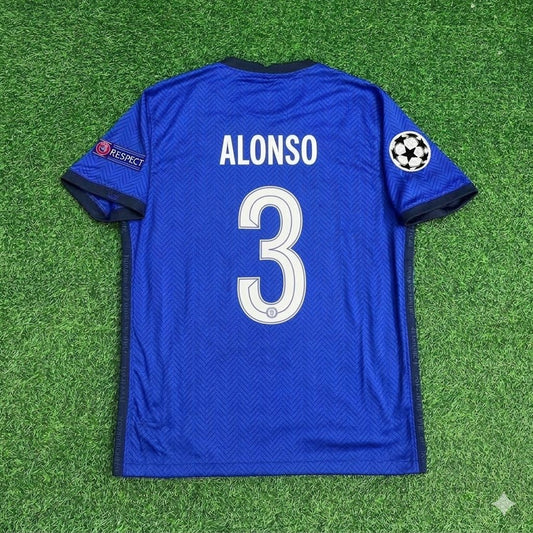 Marcos Alonso 3- Chelsea 2021 Champions League Final Blue Retro Football Jersey Collection