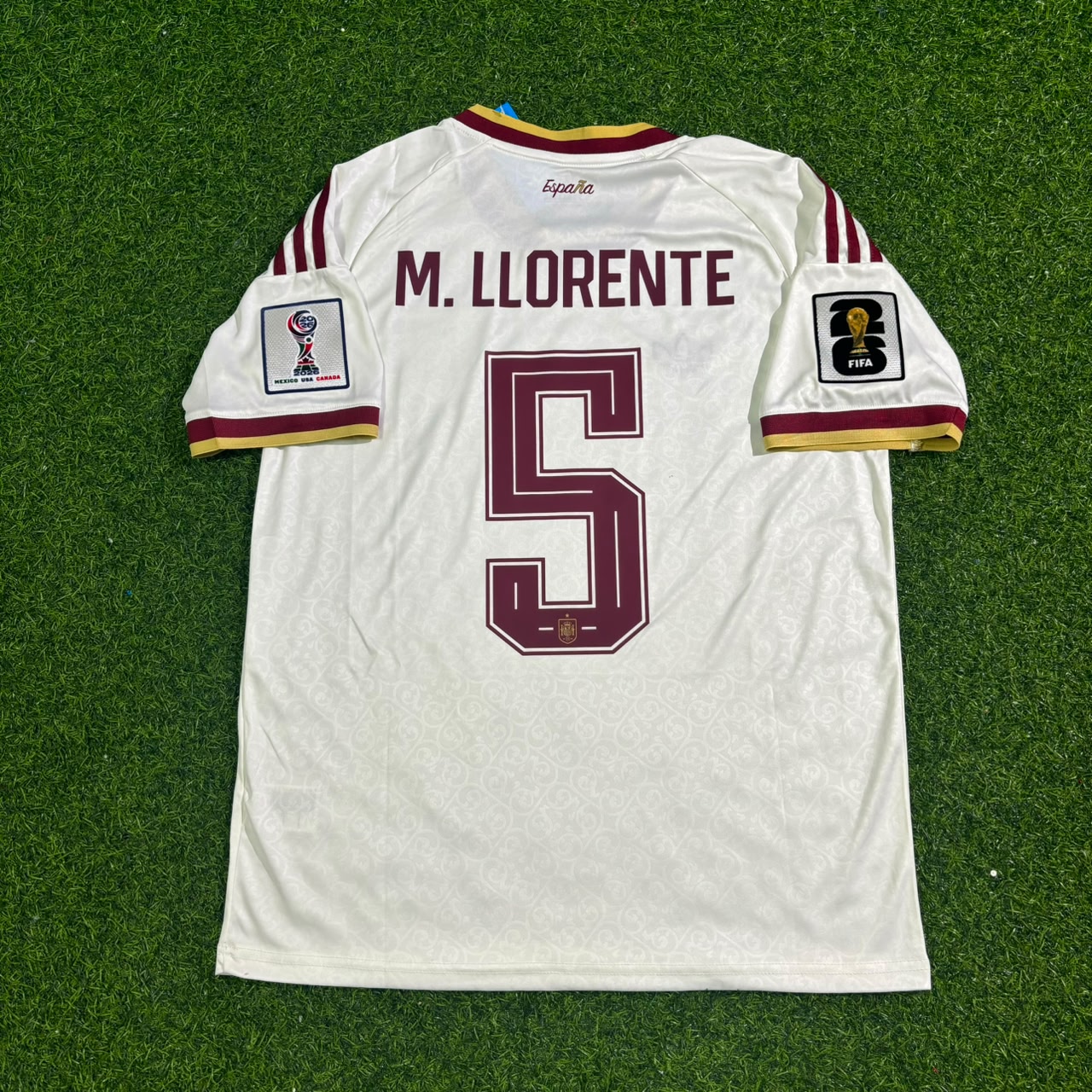 Spain World Cup 2026 Marcos Llorente #5 Beige Away Football Jersey