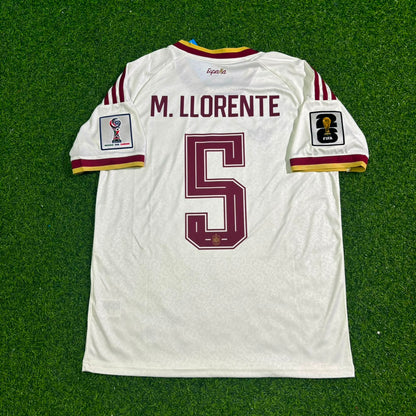 Spain World Cup 2026 Marcos Llorente #5 Beige Away Football Jersey