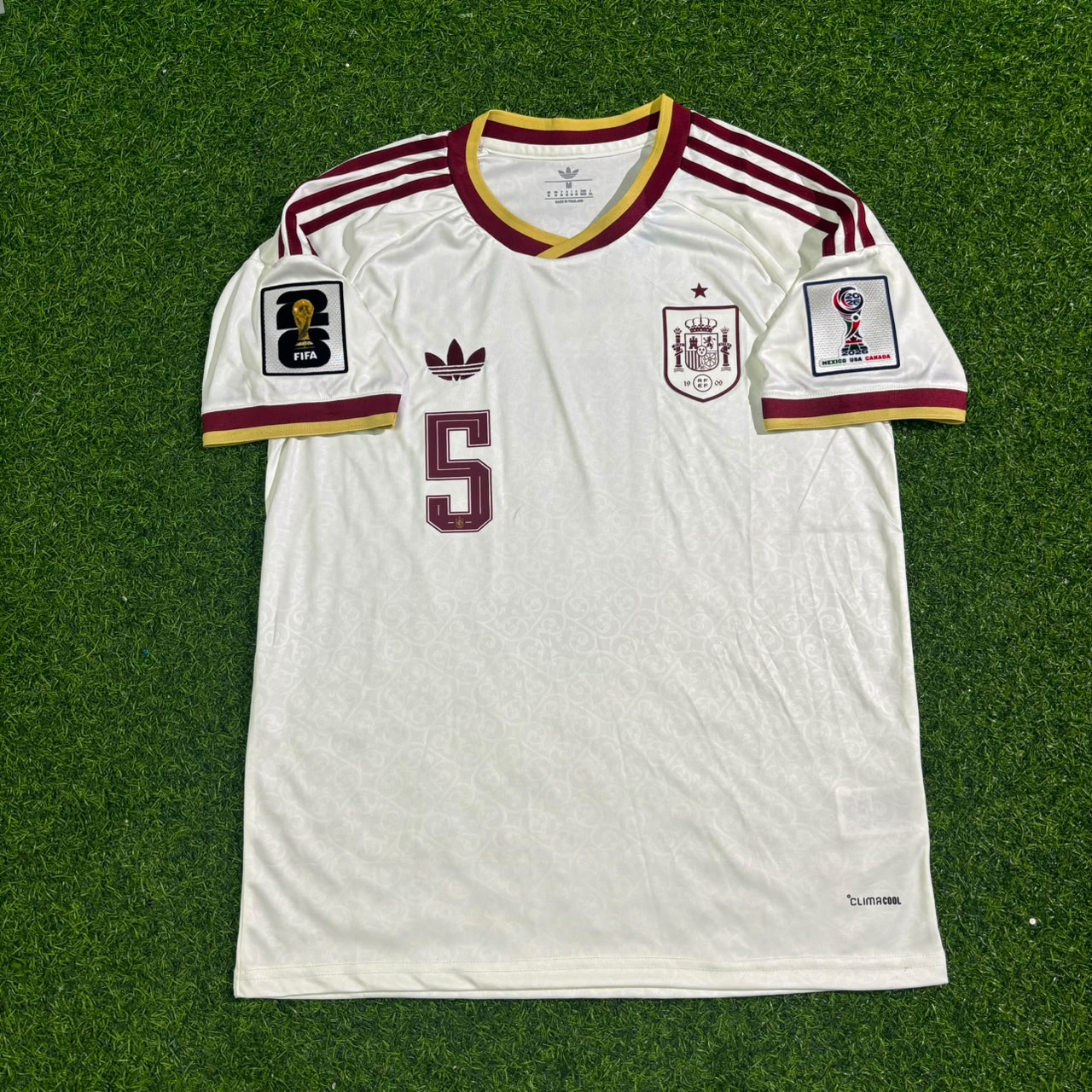 Spain World Cup 2026 Marcos Llorente #5 Beige Away Football Jersey