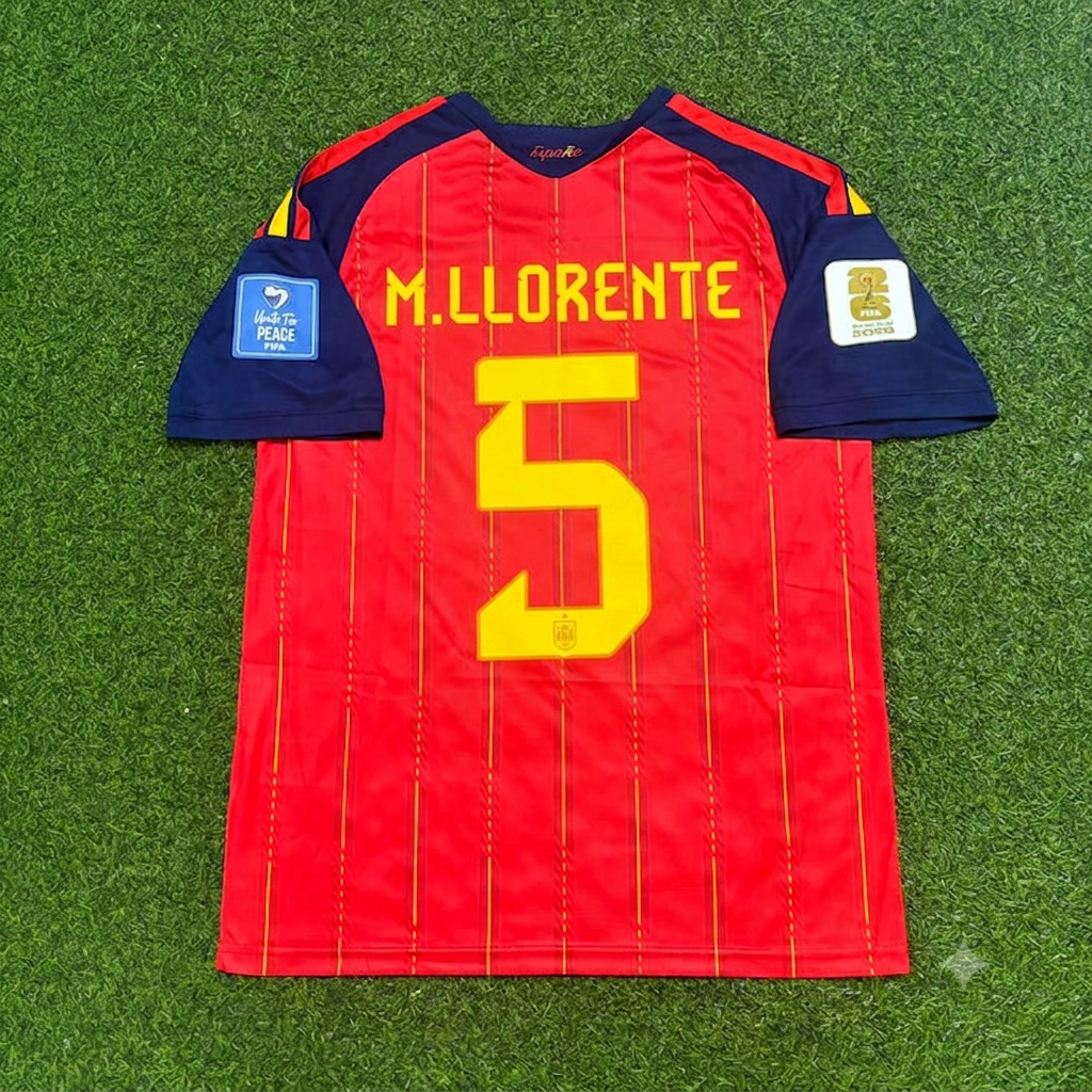 Spain World Cup 2026 Marcos Llorente #5 Home Football Jersey