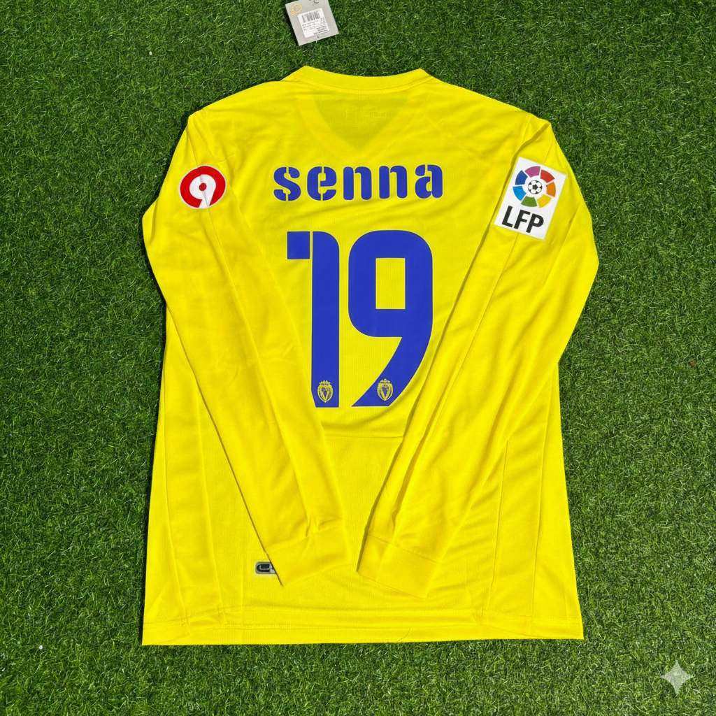 Marcos Senna 19 Villarreal CF 2008/2009 Long Sleeve Retro Football Jersey Kit