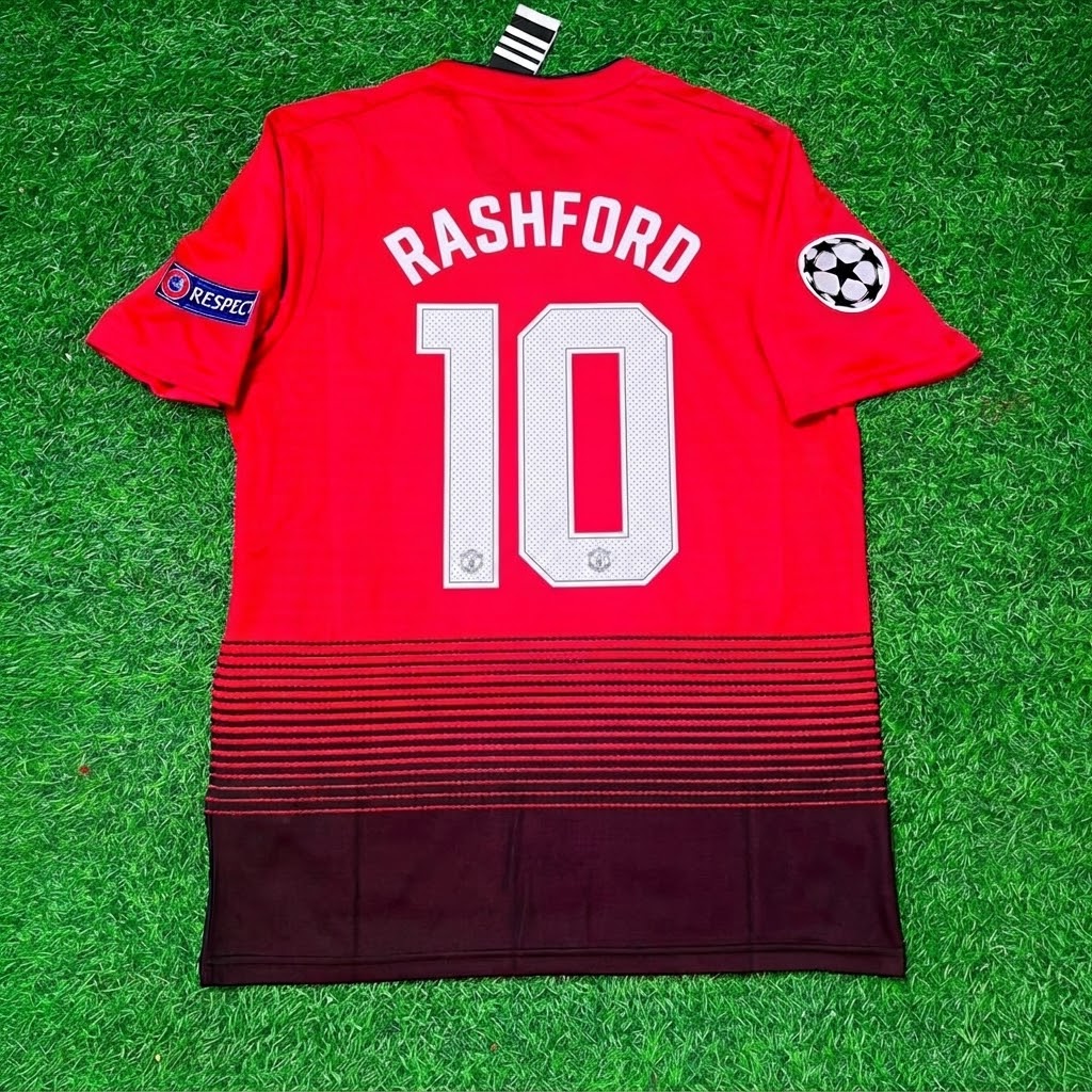 Marcus Rashford #10 Manchester United 2018-2019 Season Home Red Retro Football Jersey