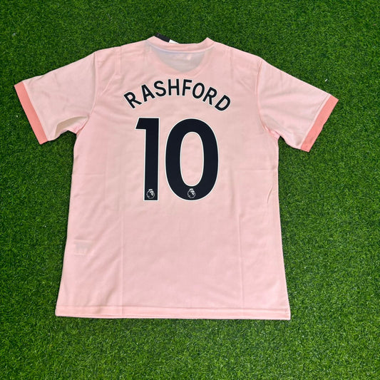 Marcus Rashford Manchester United 2018/19 Pink Retro Football Jersey Collection