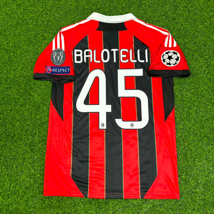Mario Balotelli AC Milan 2012/13 Home Retro Football Jersey Kit