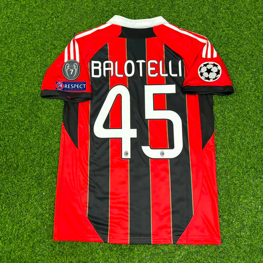 Mario Balotelli AC Milan 2012/13 Home Retro Football Jersey Kit