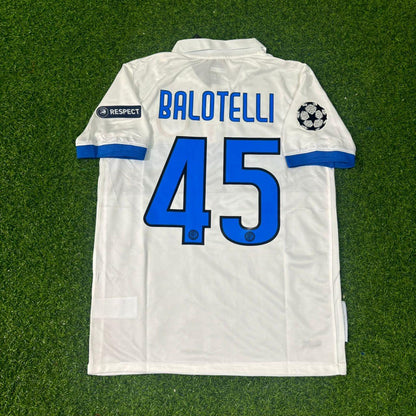 Mario Balotelli Inter 2009/2010 White Retro Football Jersey Kit