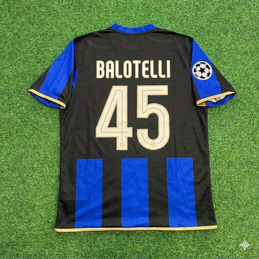 Mario Balotelli #45 Inter Milan 2008/09 Retro Football Jersey Kit