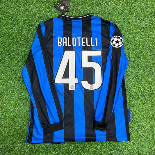 Mario Balotelli Inter Milan 2010 Champions League Final Retro Football Jersey Collection