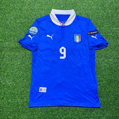 Italy EURO 2012 Mario Balotelli 9- Retro Home Football Jersey