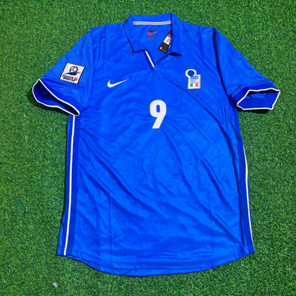 Mario Balotelli Italy Home Blue Retro Football Jersey Kit