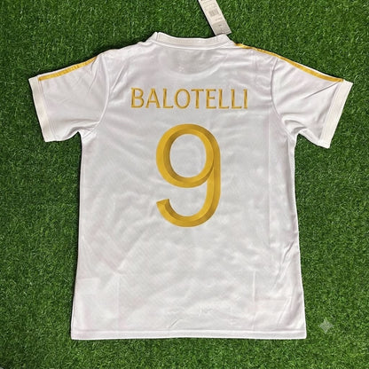 Mario Balotelli - Italy White Anniversary Football Jersey Kit